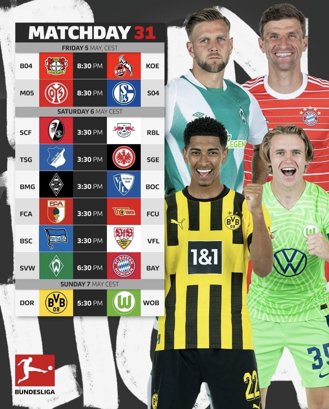 Preview Сборная тура Бундеслиги: 31-й тур