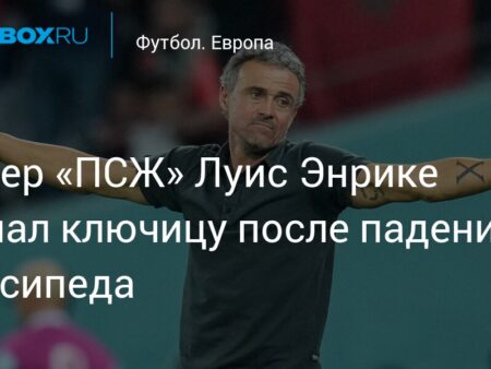Главный тренер «ПСЖ» Луис Энрике сломал ключицу