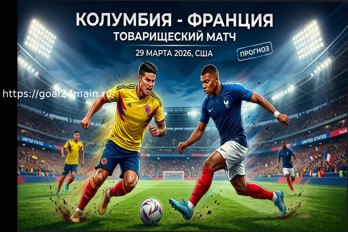 Preview Актуальный прогноз и ставка на товарищеский матч Колумбия — Франция — 29 марта 2026