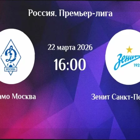 «Динамо» – «Зенит»: Прогноз и Ставки на Матч