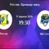 Ростов — Сочи: прогноз на точный счёт РПЛ (17 апреля 2026)