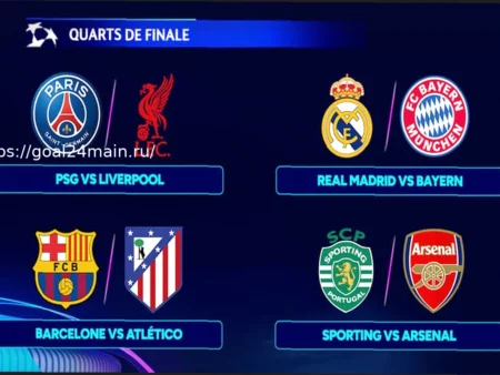 Лига чемпионов: Программа и матчи первых четвертьфиналов, включая «ПСЖ» против «Ливерпуля»