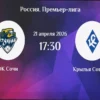 Прогноз на матч «Сочи» — «Крылья Советов» 21 апреля 2026
