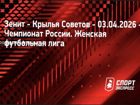 Прогноз и ставка на матч Зенит — Крылья Советов (Женская Суперлига, 3 апреля 2026)