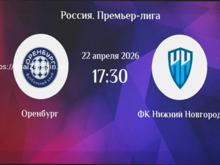 Оренбург – Пари НН: прогноз на матч 22 апреля 2026