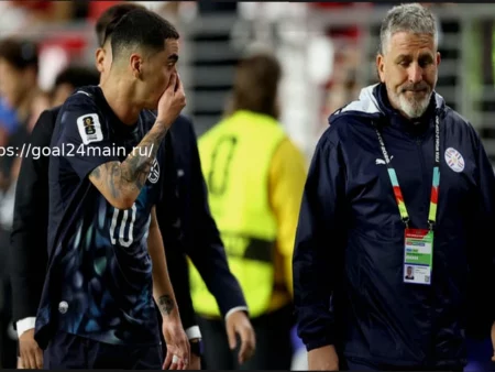 Coupe du monde: Almiron première victime de la règle de la main devant la bouche